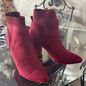 Time and Tru Women's Red Ankle Boots